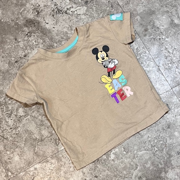 Disney Other - Disney Kids Beige Mickey Mouse Easter T-Shirt